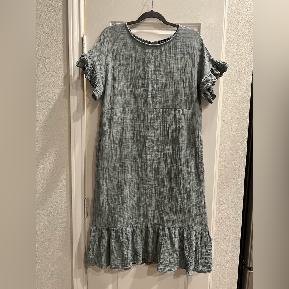 Light green midi dress